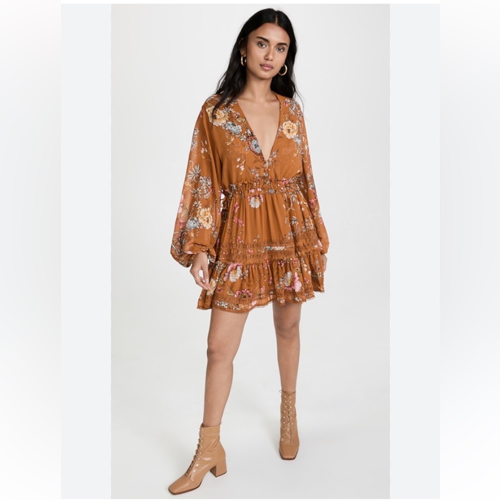 Free People Cherry Blossom Tiered Mini Dress Sz. XS - Picture 4 of 14